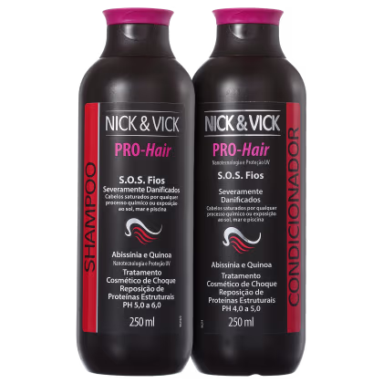 Imagem do produto Kit Nick & Vick PRO-Hair S.O.S Fios Tratamento de Choque (2 Produtos)