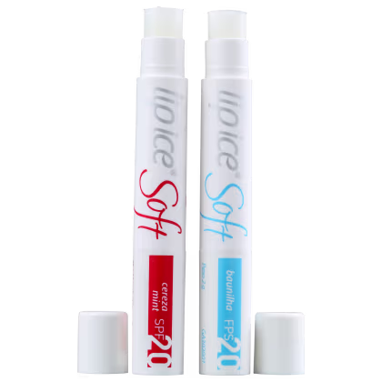 Imagem do produto Lip Ice Pack Soft Baunilha e Cereja FPS 20 - Protetor Labial (2 unidades)