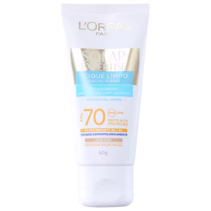 Imagem do produto L'Oréal Paris Solar Expertise Toque Limpo FPS 70 - Protetor Solar com Cor 50g
