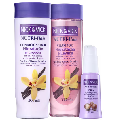 Imagem do produto Kit Nick & Vick NUTRI-Hair Hidratação e Proteção (3 Produtos)