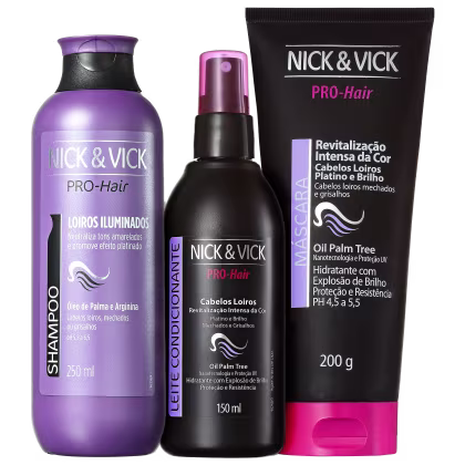 Imagem do produto Kit Nick & Vick PRO-Hair Revitalização Intensa Loiro Platinado (3 Produtos)