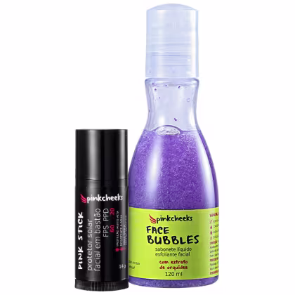 Imagem do produto Kit Pink Cheeks Pink Stick Face Bubbles Stick Pele Protegida (2 produtos)