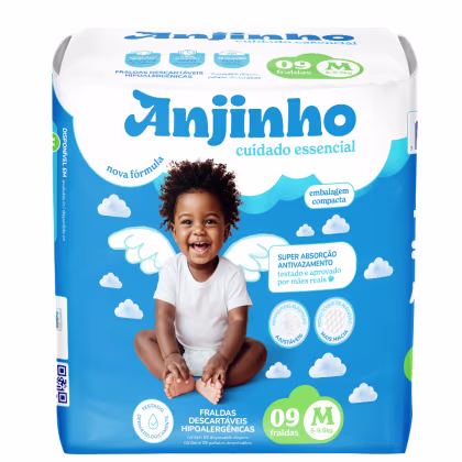 Imagem do produto Anjinho Fralda Descartável Compacta M c/ 9un