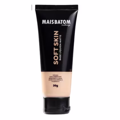 Base Líquida Matte Mais Batom Makeup Soft Skin Claro 03, 30g.