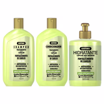 Imagem do produto Kit Gota Fortalecimento Antiqueda Shampoo + Cond + Creme