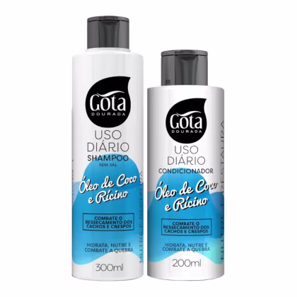 Imagem do produto Kit Gota Óleo de Coco e Rícino Shampoo e Condicionador