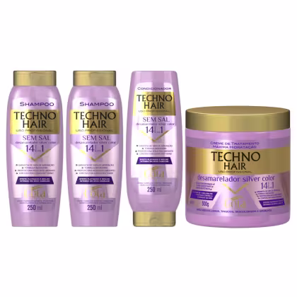 Imagem do produto Kit Gota Techno Hair 2 Shampoo + Cond e Creme Desamarelador