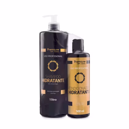 Imagem do produto Kit Shampoo 1L e Condicionador 500ml Hidratante Premisse | Hidratação e Nutrição Intensa
