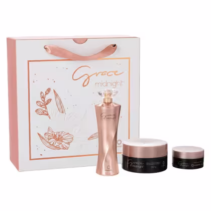 Imagem do produto Kit Grace Midnight Perfume + Hidratante + Sérum Dia das Mães Hinode