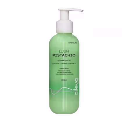 Imagem do produto Hidratante Corpo e Rosto 200ml Creme Toque Aveludado Alleva - LUSH PISTACHIO