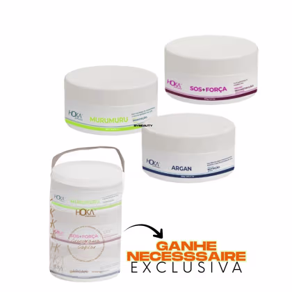 Imagem do produto Cronograma Capilar Máscara Argan + Murumuru + SOS 200g Hoka