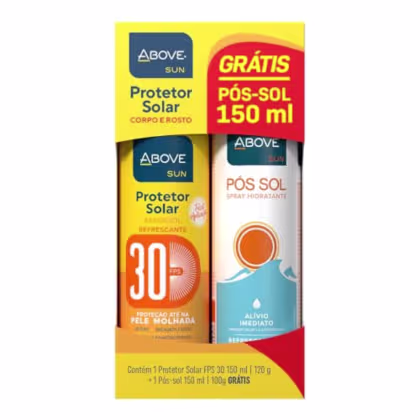 Imagem do produto KIT PROTETOR SOLAR ABOVE SUN 150ML FPS30 AERO +POS SOL 150ML