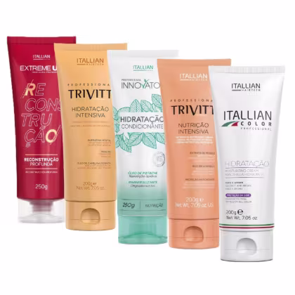 Imagem do produto Hidratação Trivitt, Innovator, Extreme Up e Itallian Color – Tratamento Capilar em 5 Passos