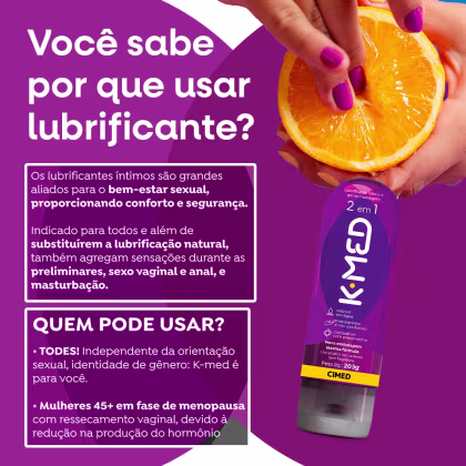 Kit Cimed K-med Gel Lubrificante Íntimo 2 Em 1 com 2 Unidades