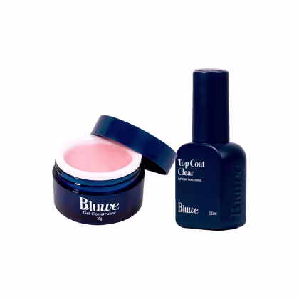Imagem do produto Gel Construtor Natural Pink e Top Coat Clear Bluwe