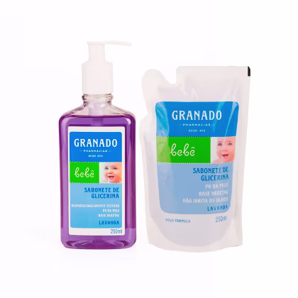 Imagem do produto Kit Sabonete Líquido Bebê Lavanda com Refil Granado