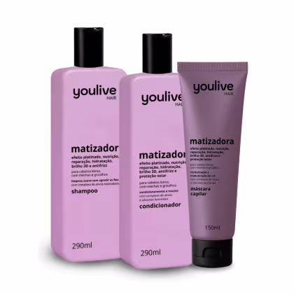 Imagem do produto Kit Matizador Youlive Hair – Shampoo + Condicionador + Máscara