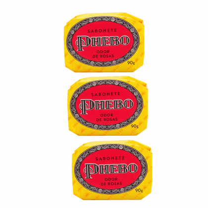Imagem do produto Trio Sabonetes em Barra de Glicerina Odor de Rosas Phebo