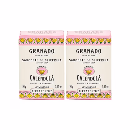 Imagem do produto Dois Sabonetes em Barra de Glicerina Calêndula Granado