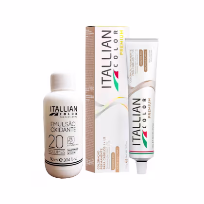 Imagem do produto Itallian Color Premium 4.00 Castanho Plus + OXI 20vol 90ml