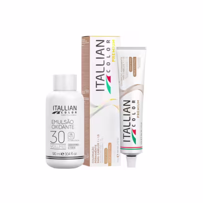 Imagem do produto Itallian Color Premium 5.00 Cast. Claro Plus+OXI 30vol 90ml