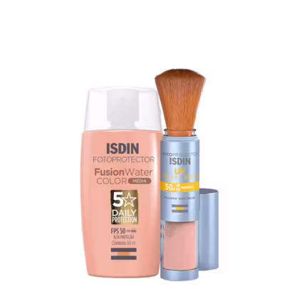 Imagem do produto Kit ISDIN Brush Mineral Fusion Water 5 Stars Color Média (2 produtos)