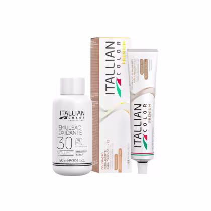 Imagem do produto Itallian Color Premium 7.17 Louro Cinza Marrom+OXI30vol90ml