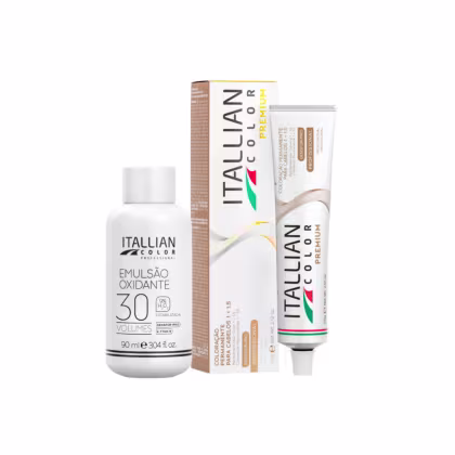 Imagem do produto Itallian Color Premium 9.1 Louro Claro Cinza +OXI30vol 90ml
