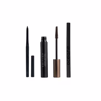Imagem do produto Kit Olhos: Lápis e Delineador Preto + Máscara Brown Océane