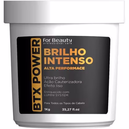 Imagem do produto For Beauty BTX Power Brilho Intenso - Btox Efeito Liso Ação Cauterizadora 1kg