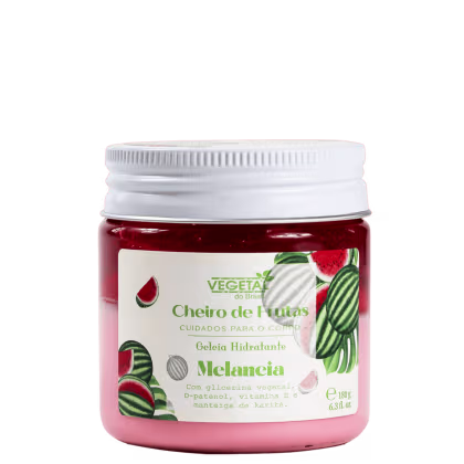 Geleia Hidratante Bifásica Vegetal do Brasil Cheiro de Frutas Melancia, 180g.