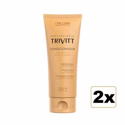 Imagem do produto Trivitt Kit Shampoo Profissional Pós Quimica 1Lt + 2 Condicionador Hidratante 200ml