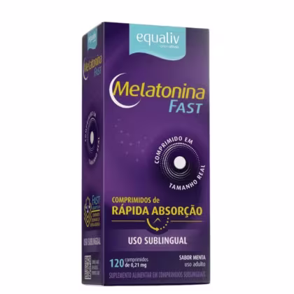 Imagem do produto Suplemento Alimentar Equaliv Melatonina Fast - 120 Comprimidos Sublinguais