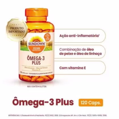 Imagem do produto Ômega 3 Plus Suplemento Alimentar Sundown 120cps