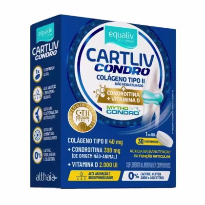 Imagem do produto Cartliv Condro Colágeno Tipo II Condroitina Equaliv 30cpr