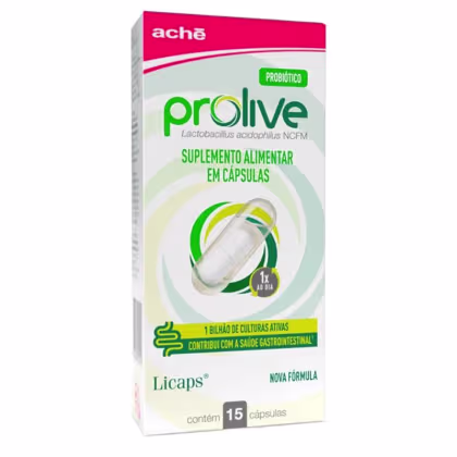 Imagem do produto Suplemento Probiótico Prolive com 15 cápsulas