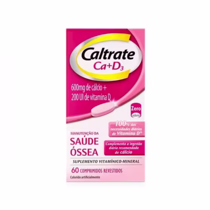 Imagem do produto Caltrate Suplemento Cálcio e Vitamina D 600 + D200UI 60cp