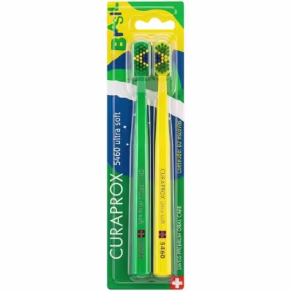 Imagem do produto Escova Dental Curaprox Duo 5460 Edição Especial Brasil Copa do Mundo