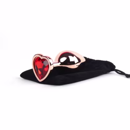 Imagem do produto Plug Anal "G" Rose com Coração Brilhante - Vermelho| Intt