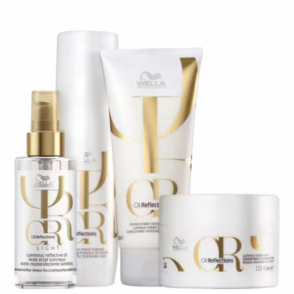 Imagem do produto Kit Wella Professionals Oil Reflections - Shampoo 250ml + Condicionador 200ml + Máscara Capilar 150ml + Oil Reflections Light 100ml