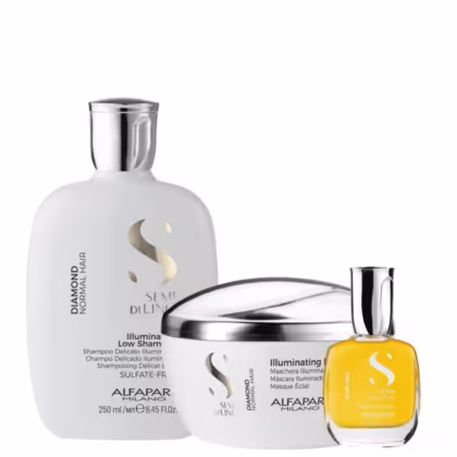 Imagem do produto Kit Alfaparf Semi di Lino Diamond Cristalli (3 Produtos)