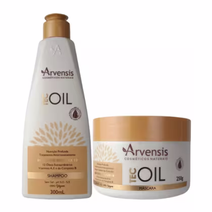Imagem do produto Kit Arvensis Tec Oil Shampoo 300ml + Mascara Nutrição 250g