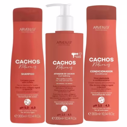 Imagem do produto Kit Arvensis Cachos (shampoo+ Condicionador+ ativador) - 300ml