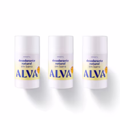 Imagem do produto Kit Cristal Natural Alva: Trio 3 Desodorantes em Barra 33g 12 Horas de Proteção Camomila