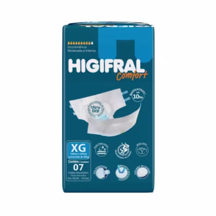 Imagem do produto Fralda Geriátrica Adulto Comfort Tam XG C07 und – Higifral