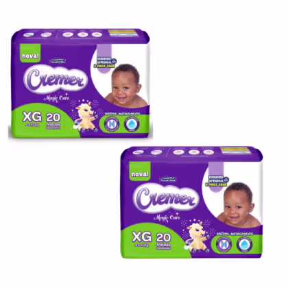 Imagem do produto Kit C2 Fralda Disney Magic Care XG 20 Unidades - Cremer