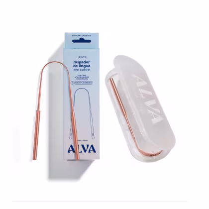 Imagem do produto Kit Oral Care Alva: Raspador de língua e Case Controle do Mau Hálito e da Digestão