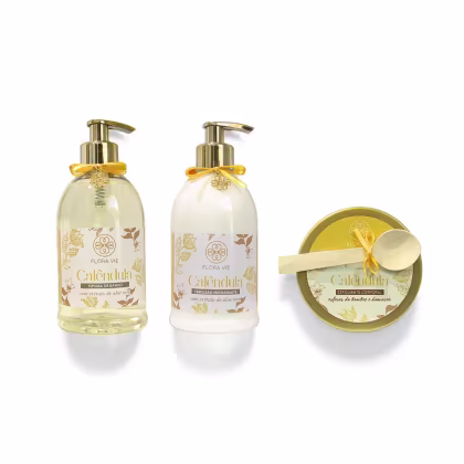 Imagem do produto Kit Calêndula Flora Vie: Banho Cremoso, Esfoliação Suave e Hidratação Intensa