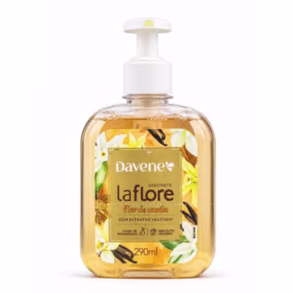 Imagem do produto Sabonete Líquido Davene La Flore Flor de Baunilha 290ml Vegano Livre de Parabenos Extratos Vegetais