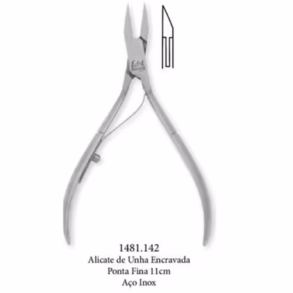 Imagem do produto Alicate de Unha Encravada Edel Solingen Ponta Fina Inox 11cm